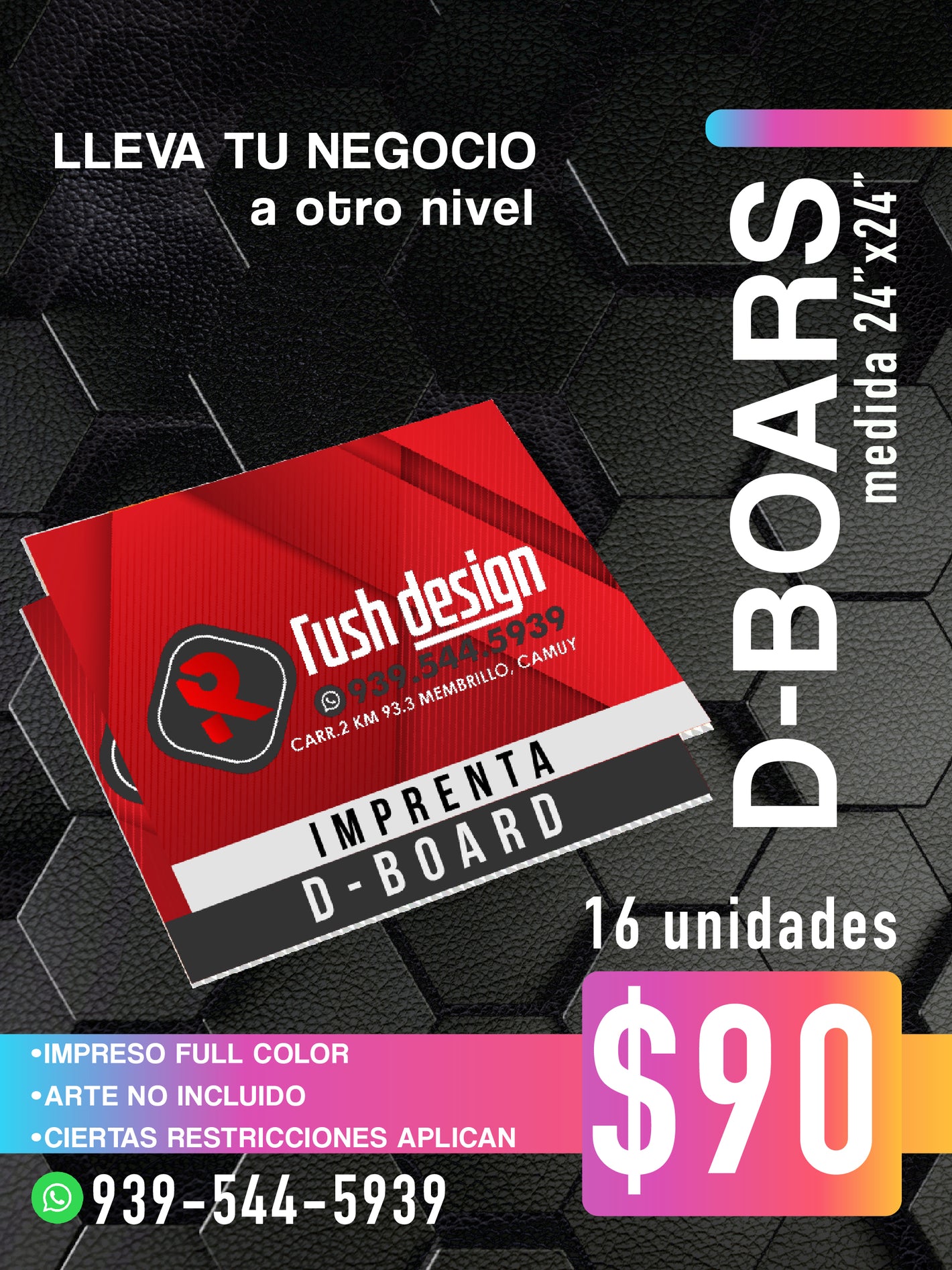 D-board 2’’x2’’ 16 unidades