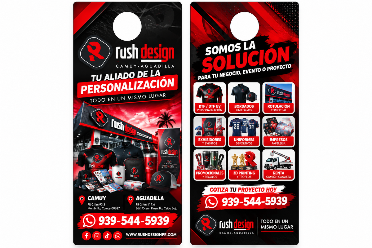 Door Hangers personalizado 4.25 x 11 Full Color